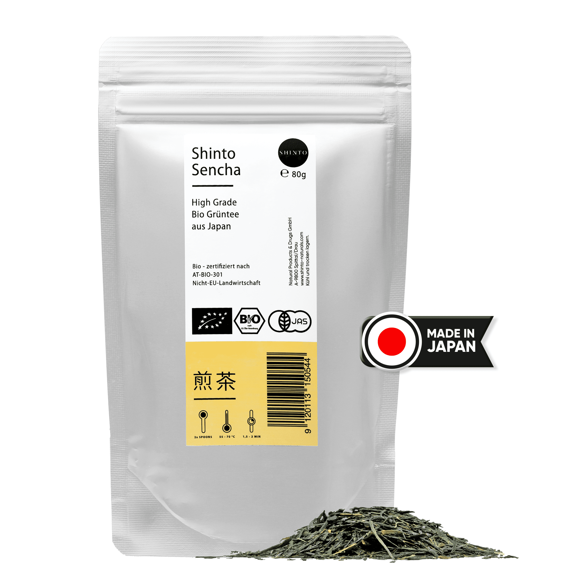 Bild von SHINTO Sencha Bio-Grüntee 80g